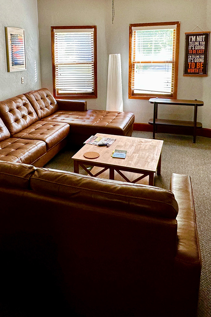 The common area at West Concord Board & Lodge